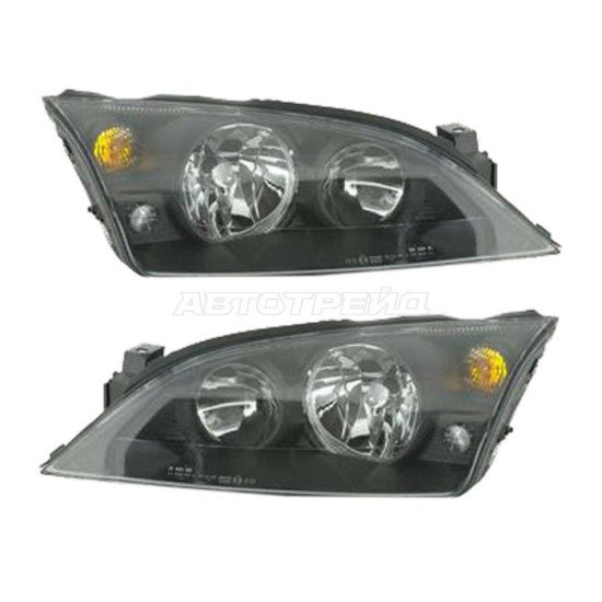 Фара FORD MONDEO III 00-07 черн. тюнинг комплект R+L DEPO