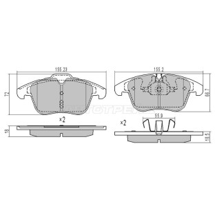 Колодки тормозные перед CITROEN C5 08-/PEUGEOT 508 10- SAT