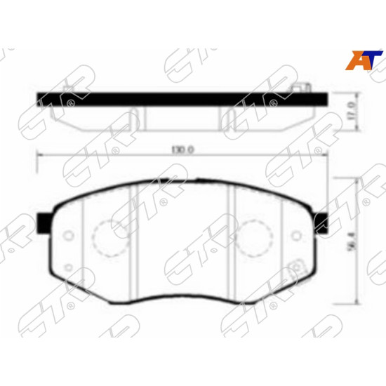 Колодки тормозные перед HYUNDAI SONATA YF 15 10-/IX 20 10- CTR