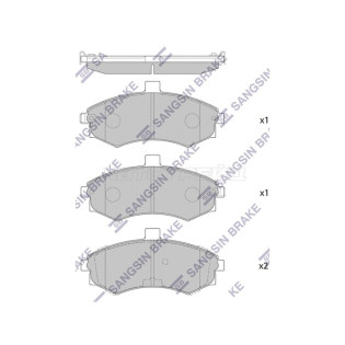 Колодки тормозные перед KIA CERATO 04-/HYUNDAI ELANTRA 00-06/MATRIX 01-10 SANGSIN BRAKE