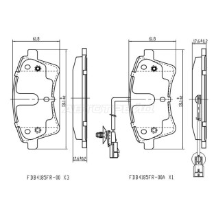 Колодки тормозные перед RENAULT KANGOO 08- SAT