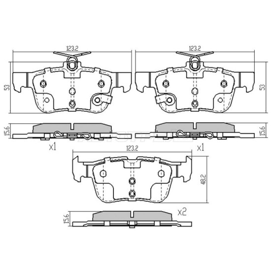 Колодки тормозные зад FORD GALAXY/S-MAX/MONDEO 15- SAT