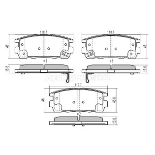 Колодки тормозные зад HYUNDAI TERRACAN 01-/CHEVROLET CAPTIVA 06-/OPEL ANTARA 06- SAT