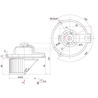 Мотор отопителя салона TOYOTA RAV4 94-00/YARIS #CP1# 99-05/HILUX/4RUNNER 88-97/MITSUBISHI PAJERO V4# SAT
