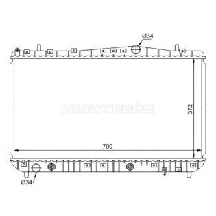Радиатор DAEWOO NUBIRA/CHEVROLET LACETTI/SUZUKI FORENZA 1.4/1.6/1.8 03- SAT