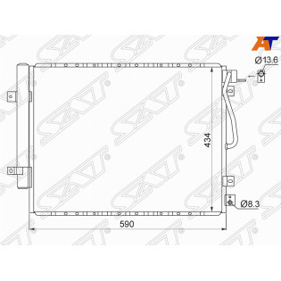 Радиатор кондиционера KIA SORENTO 2,5D/3,3  06-09 SAT